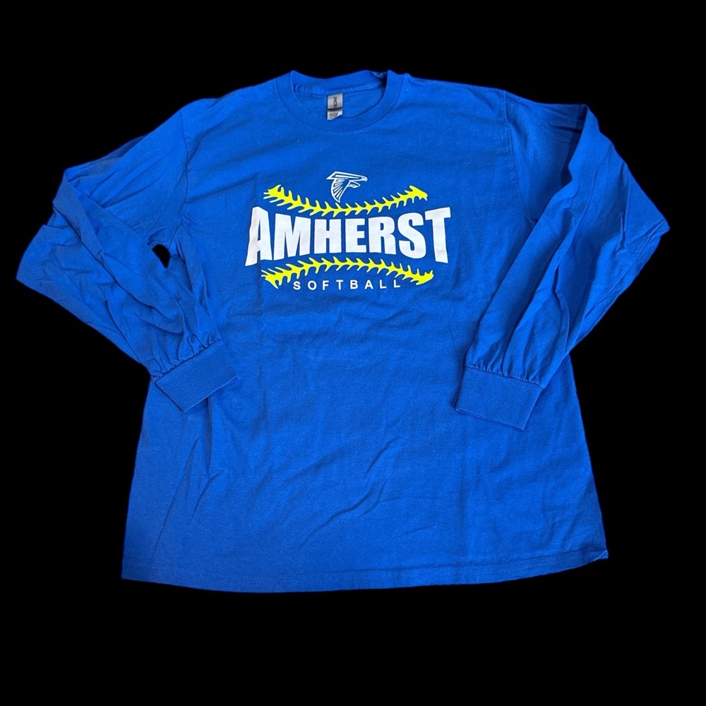 Amherst Falcons Softball Long Sleeve T Shirt Mens (M)